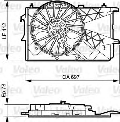 VALEO 696373 Fan, radiator